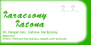 karacsony katona business card