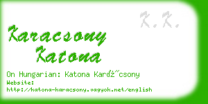 karacsony katona business card